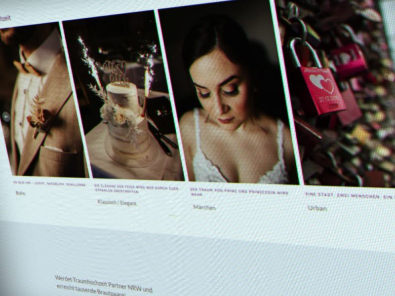WordPress Webdesign für Online Portal für Hochzeitsdienstleister